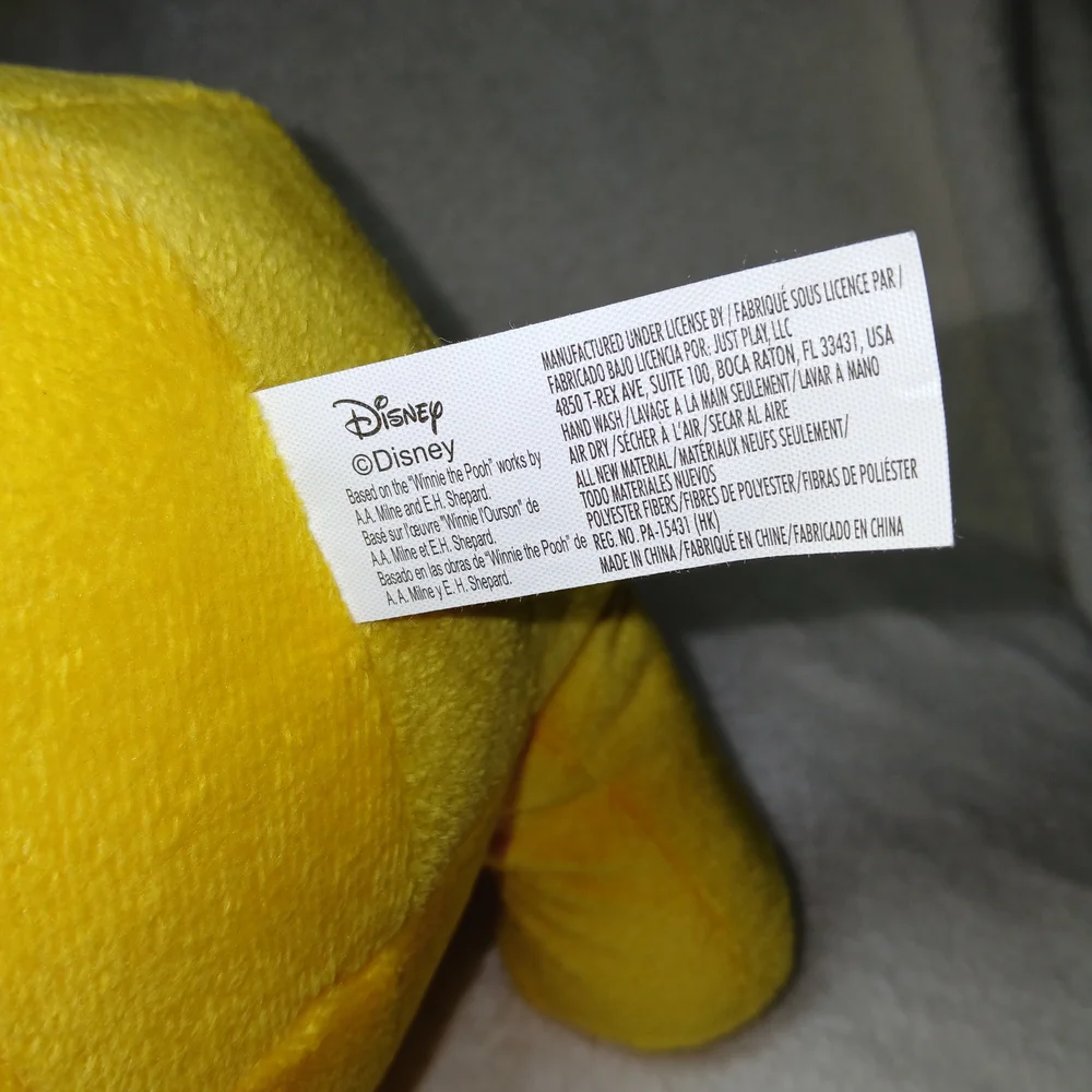 Disney Yellow and Red Plush Bear